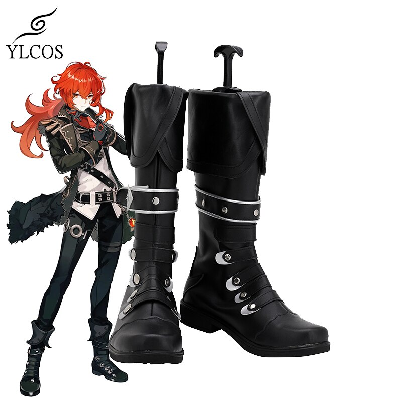  Genshin Impact Diluc Cosplay Shoes ҷ Ƽ     
